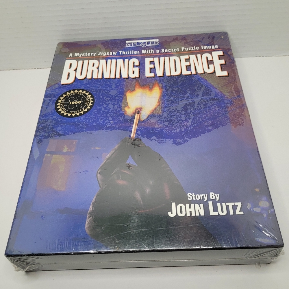 Burning Evidence Mystery Story and Puzzle with Secret Image Vintage NEW SEALED